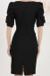 Rochie din stofa elastica cu suprapunere de dantela neagra tip creion cu maneci bufante - StarShinerS 5 - StarShinerS.ro