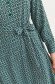 Green dress thin fabric midi cloche accessorized with tied waistband 6 - StarShinerS.com