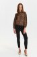 Brown women`s blouse thin fabric loose fit with elastic waist 2 - StarShinerS.com