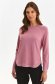 Lightpink sweater knitted loose fit with rounded cleavage 1 - StarShinerS.com