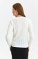 White cardigan knitted with v-neckline with decorative buttons 2 - StarShinerS.com
