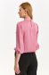 Pink women`s blouse from satin loose fit with puffed sleeves with 3/4 sleeves 3 - StarShinerS.com