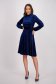 Velvet Dress with Blue Glitter Applications Knee-Length Flared with Elastic Waist - StarShinerS 3 - StarShinerS.com