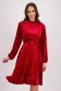 Velvet Dress with Red Glitter Applications Knee-Length A-Line with Elastic Waist - StarShinerS 1 - StarShinerS.com