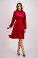 Velvet Dress with Red Glitter Applications Knee-Length A-Line with Elastic Waist - StarShinerS 3 - StarShinerS.com