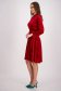 Velvet Dress with Red Glitter Applications Knee-Length A-Line with Elastic Waist - StarShinerS 4 - StarShinerS.com