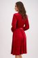 Velvet Dress with Red Glitter Applications Knee-Length A-Line with Elastic Waist - StarShinerS 2 - StarShinerS.com
