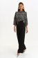 Black women`s blouse thin fabric loose fit with puffed sleeves 4 - StarShinerS.com