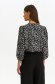 Black women`s blouse thin fabric loose fit with puffed sleeves 2 - StarShinerS.com