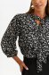 Black women`s blouse thin fabric loose fit with puffed sleeves 3 - StarShinerS.com