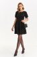 Black dress thin fabric short cut cloche short sleeves 4 - StarShinerS.com