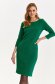 Green dress pencil knee-length with 3/4 sleeves 2 - StarShinerS.com