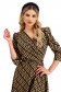 Satin Midi Flared Dress with Wrap Neckline and Belt Accessory - StarShinerS 6 - StarShinerS.com