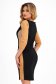 Black crepe short pencil dress with rounded neckline - StarShinerS 2 - StarShinerS.com