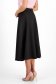 Black elastic fabric midi flared skirt with belt accessory - StarShinerS 6 - StarShinerS.com