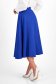 Blue stretch fabric midi flared skirt with belt accessory - StarShinerS 6 - StarShinerS.com