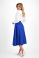 Blue stretch fabric midi flared skirt with belt accessory - StarShinerS 3 - StarShinerS.com