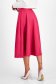 Pink Elastic Fabric Midi Flared Skirt with Belt Accessory - StarShinerS 6 - StarShinerS.com