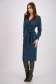 Rochie tricotata albastru petrol midi tip creion decolteu petrecut - StarShinerS 5 - StarShinerS.ro