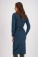 Rochie tricotata albastru petrol midi tip creion decolteu petrecut - StarShinerS 2 - StarShinerS.ro