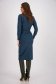 Rochie tricotata albastru petrol midi tip creion decolteu petrecut - StarShinerS 7 - StarShinerS.ro