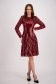Sequin Red A-Line Dress with Rounded Neckline - StarShinerS 5 - StarShinerS.com