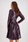 Sequin Purple A-Line Dress with Rounded Neckline - StarShinerS 2 - StarShinerS.com