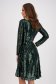 Dark Green Sequined A-Line Dress with Rounded Neckline - StarShinerS 2 - StarShinerS.com
