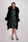 Dark Green Sequined A-Line Dress with Rounded Neckline - StarShinerS 3 - StarShinerS.com