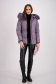 Light Purple Fitted Puffer Jacket with Zip Pockets and Detachable Hood - SunShine 5 - StarShinerS.com