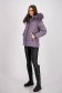 Light Purple Fitted Puffer Jacket with Zip Pockets and Detachable Hood - SunShine 4 - StarShinerS.com