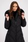 Black fitted quilted jacket with detachable hood and faux fur insert - SunShine 6 - StarShinerS.com