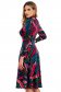 Knit Midi A-Line Dress with High Collar - StarShinerS 2 - StarShinerS.com