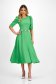 Rochie din georgette verde midi in clos brodata digital pe cordon - StarShinerS 4 - StarShinerS.ro