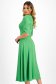 Rochie din georgette verde midi in clos brodata digital pe cordon - StarShinerS 2 - StarShinerS.ro
