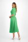Rochie din georgette verde midi in clos brodata digital pe cordon - StarShinerS 5 - StarShinerS.ro