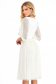 Rochie din dantela ivoire midi in clos accesorizata cu cordon cu pietre strass - StarShinerS 2 - StarShinerS.ro