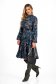 Lycra flared dress with elastic waistband and belt-like accessory - StarShinerS 5 - StarShinerS.com