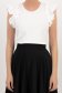 Bluza dama din crep alba cu croi drept si volanase la maneca - StarShinerS 4 - StarShinerS.ro