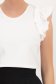 Bluza dama din crep alba cu croi drept si volanase la maneca - StarShinerS 5 - StarShinerS.ro
