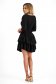Black crepe short flared dress with ruffles - StarShinerS 4 - StarShinerS.com