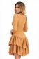 Rochie din crep nude scurta in clos cu volanase - StarShinerS 2 - StarShinerS.ro