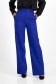 Blue Cotton Flared Long Pants with High Waist and Side Pockets - SunShine 4 - StarShinerS.com