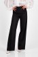 Black long flared cotton pants with high waist and side pockets - SunShine 4 - StarShinerS.com