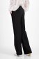 Black long flared cotton pants with high waist and side pockets - SunShine 5 - StarShinerS.com