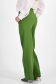 Green cotton long flared pants with high waist and side pockets - SunShine 6 - StarShinerS.com
