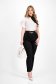 Pantaloni din crep negri conici cu elastic in talie si buzunare laterale - SunShine 3 - StarShinerS.ro