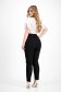 Pantaloni din crep negri conici cu elastic in talie si buzunare laterale - SunShine 6 - StarShinerS.ro