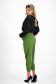 Green cotton pants with front pockets and belt-type accessory - SunShine 4 - StarShinerS.com