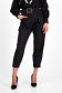 Black cotton pants with front pockets and belt-type accessory - SunShine 5 - StarShinerS.com